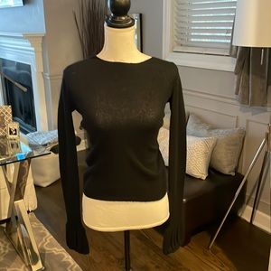 Premise 100% cashmere back puff wrist sweater SZ P